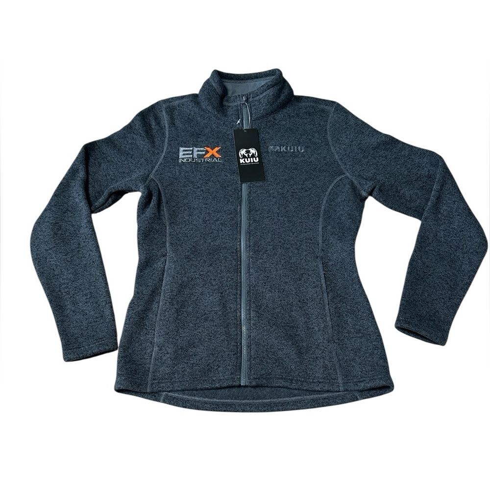KUIU Base Camp Sweater Fleece Jacket Women’s Small Gray Full Zip NWT Embroidered